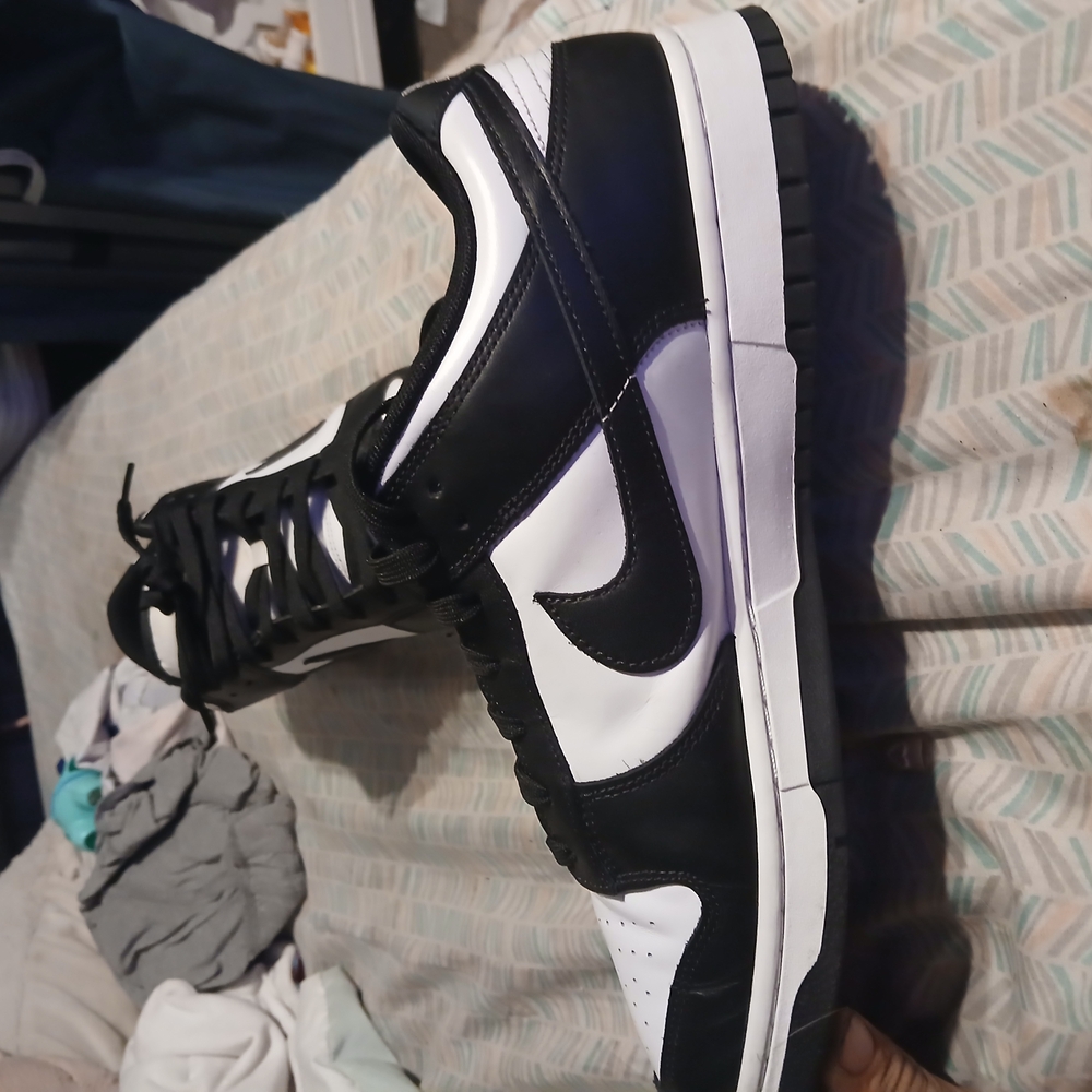 Nike Panda Dunk Lows Men's Black and White Sneakers Size 13M - Picture 6 of 14